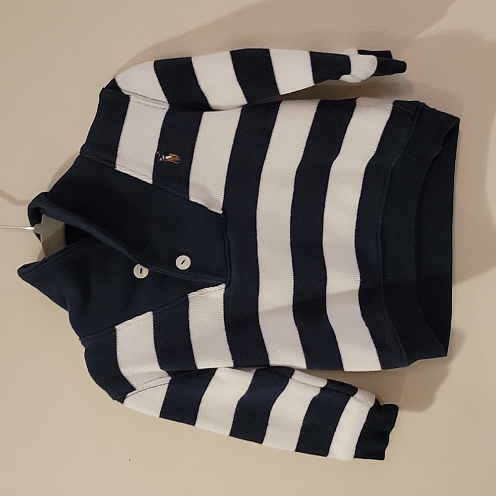 Polo Ralph Lauren sweater size 12m navy and white stripe